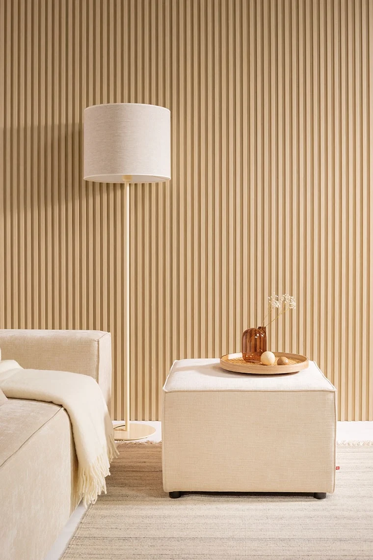 Panele lamelowe w kolorze naturalnego drewna